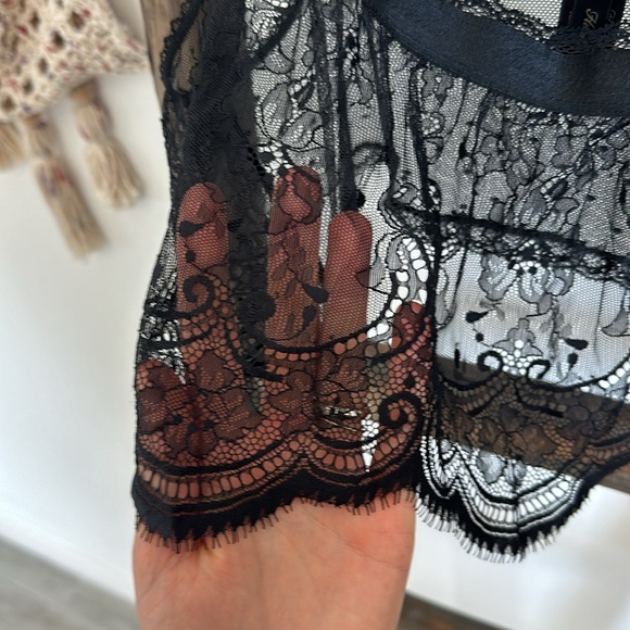 NWOT Honey Birdette Sofia Black Lace Cami, Size M-L - Picture 5 of 11